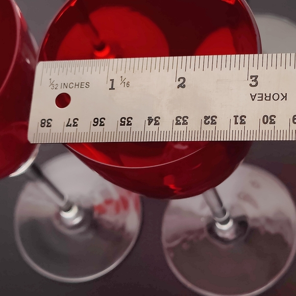 4 red 🍒♥️ crystal wine goblets | Mikasa | pattern MIC 157 - Picture 5 of 14